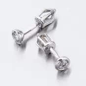 Dámske náušnice biele zlato 585 zirkón 52DZ-8007B-ZIR