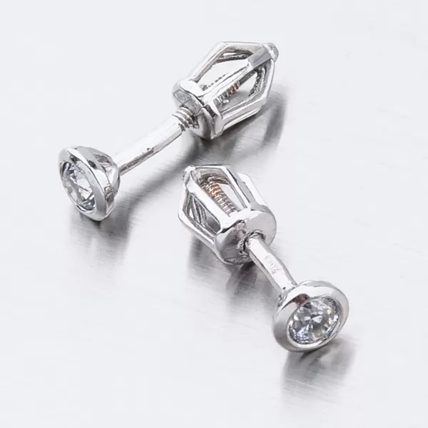 Dámske náušnice biele zlato 585 zirkón 52DZ-8007B-ZIR