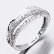 Zlatý prsteň so zirkónmi 51GZ-3352B