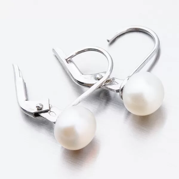 Dámske náušnice biele zlato 585 perál s bielou 52GZ-8002B-KL