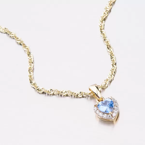 Zlaté srdce so zirkónmi 53GZ-8016ZMB