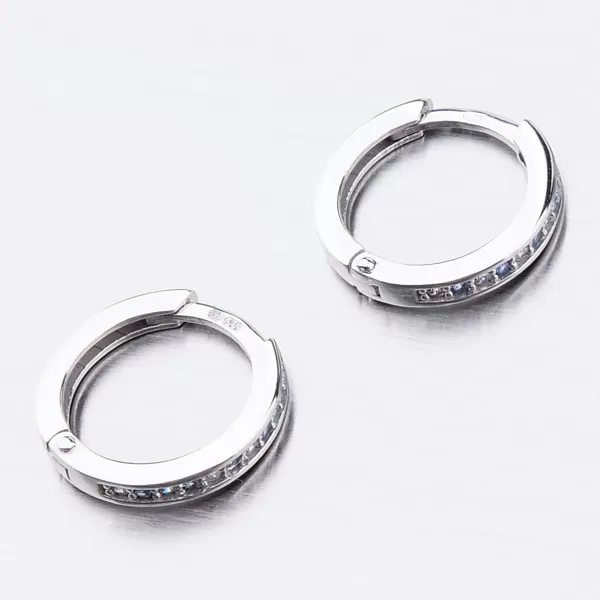 Detské náušnice biele zlato 585 zirkónové krúžky 52GZ-3344BMB