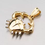 Zlatý prívesok - Rak 1-4010-06