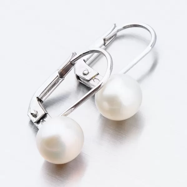 Dámske náušnice biele zlato 585 perál s bielou 52GZ-8002B-KL