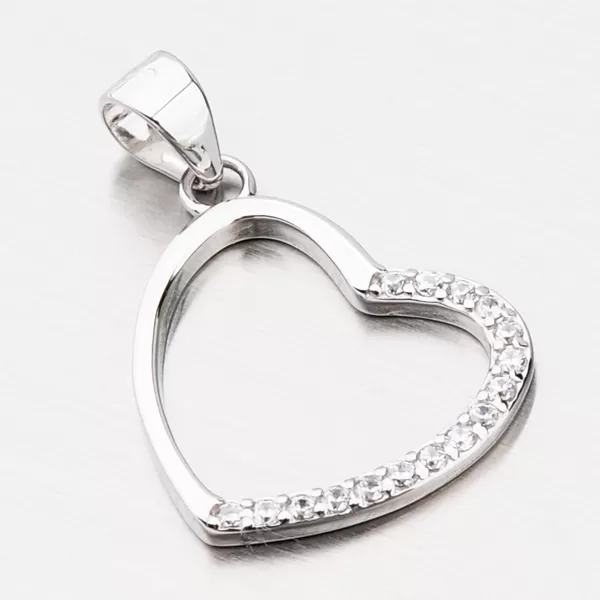Strieborný prívesok srdca HST-13262
