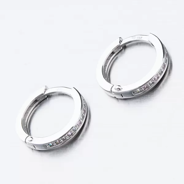 Detské náušnice biele zlato 585 zirkónové krúžky 52GZ-3344BRB