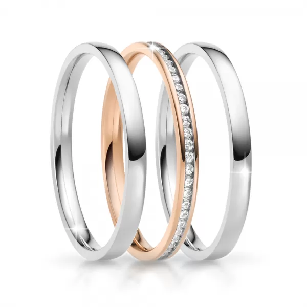 Oceľový snubný prsteň na skladanie SP-NS-01