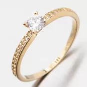 Zlatý prsteň so zirkónmi 51DZ-2523Z-ZIR