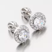 Dámske náušnice z bieleho zlata 52GZ-60168B-SR