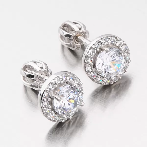 Dámske náušnice z bieleho zlata 52GZ-60168B-SR