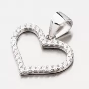 Strieborný prívesok srdca HST-13232