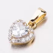 Zlaté srdce so zirkónmi 53GZ-8016ZBB