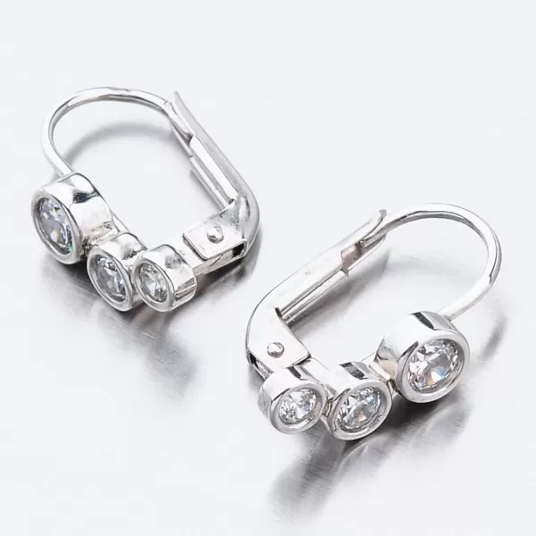 Dámske náušnice zirkón v briliantovom bruse 52GZ-8030B-KL