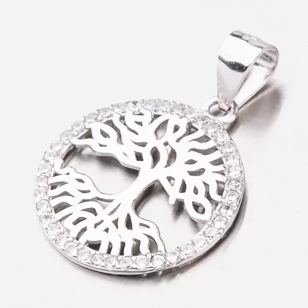 Strieborný prívesok so zirkónmi HST-13208