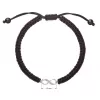 Kabbalah náramok proti uhranutiu strieborné nekonečno 13002.3 čierny