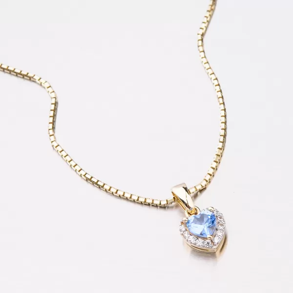 Zlaté srdce so zirkónmi 53GZ-8016ZMB