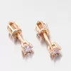 Dámske náušnice ružové zlato 585 zirkón v ružovej farbe 52DZ-8012CV-ZIR