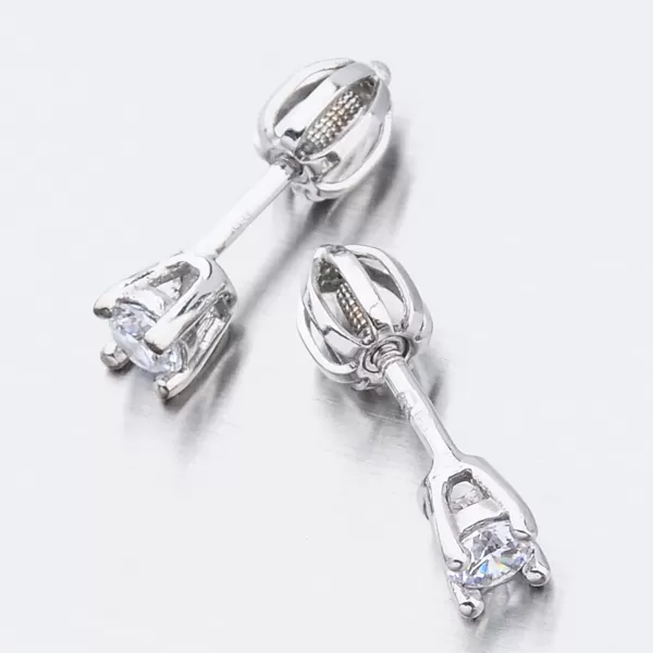 Dámske náušnice biele zlato 585 zirkón 52DZ-60129B-ZIR