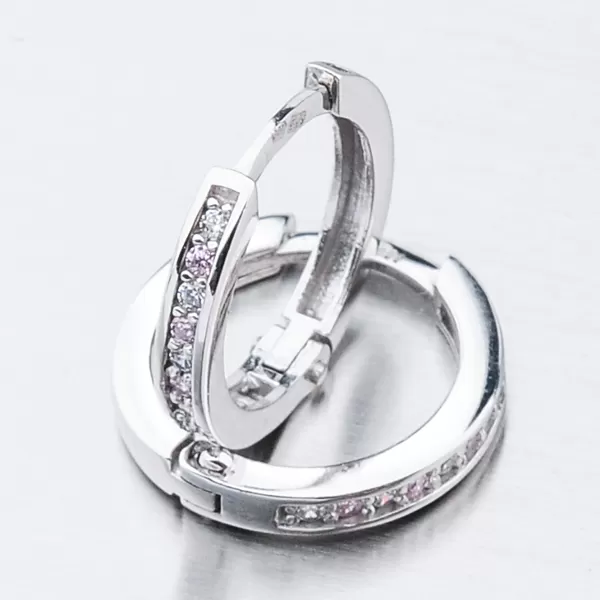 Detské náušnice biele zlato 585 zirkónové krúžky 52GZ-3344BRB