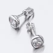 Dámske náušnice biele zlato 585 kubický zirkón 52GZ-8029B-SR