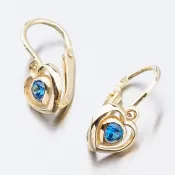 Detské náušnice žlté zlato 585 zirkón 52DN-2752ZM