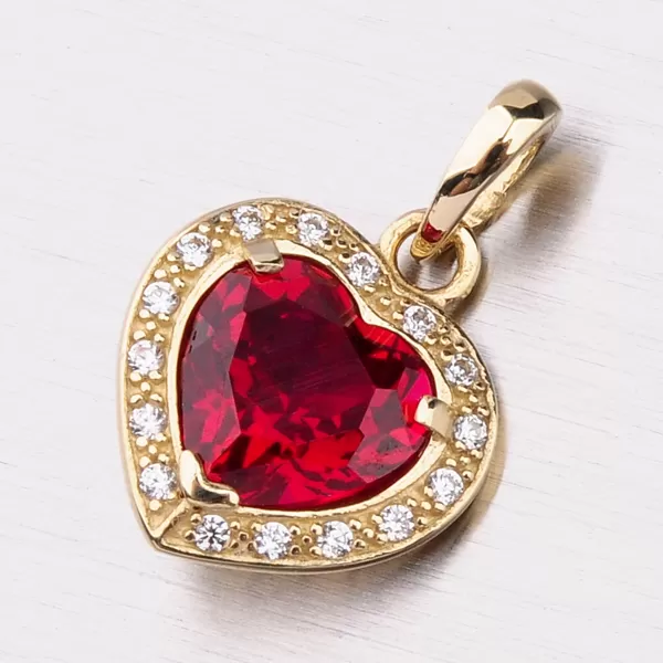 Zlaté srdce so zirkónmi 53GZ-1810ZCB