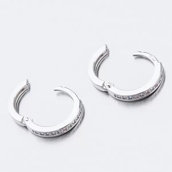 Detské náušnice biele zlato 585 zirkónové krúžky 52GZ-3344BRB