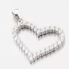 Strieborný prívesok srdca HST-13564