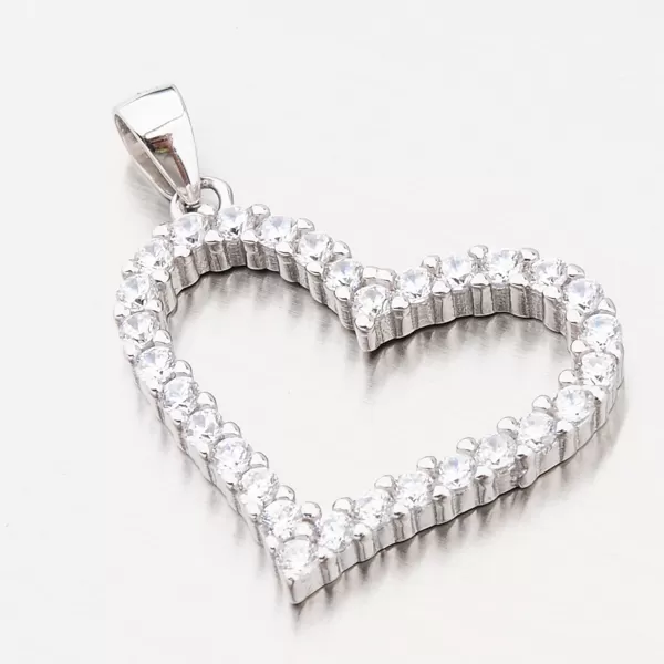 Strieborný prívesok srdca HST-13564