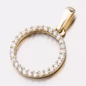 Zlatý prívesok so zirkónmi DZ-2175Z-ZIR