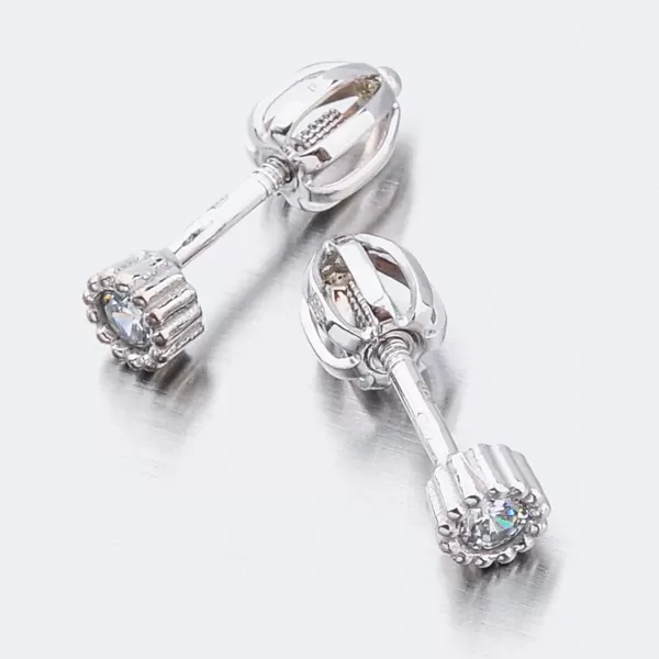 Dámske náušnice biele zlato 585 zirkón 52DZ-60236B-ZIR