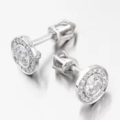 Dámske náušnice biele zlato 585 zirkón 52GZ-8028B-SR