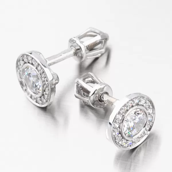 Dámske náušnice biele zlato 585 zirkón 52GZ-8028B-SR