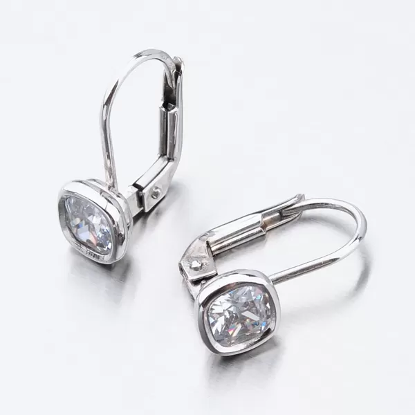 Dámske náušnice biele zlato 585 zirkón 52DZ-8025B-ZIR