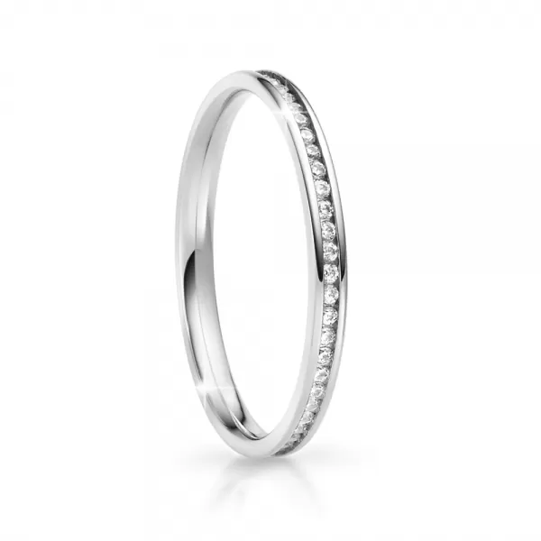 Oceľové zirkónové svadobné obrúčky na skladacie SP-NS-04