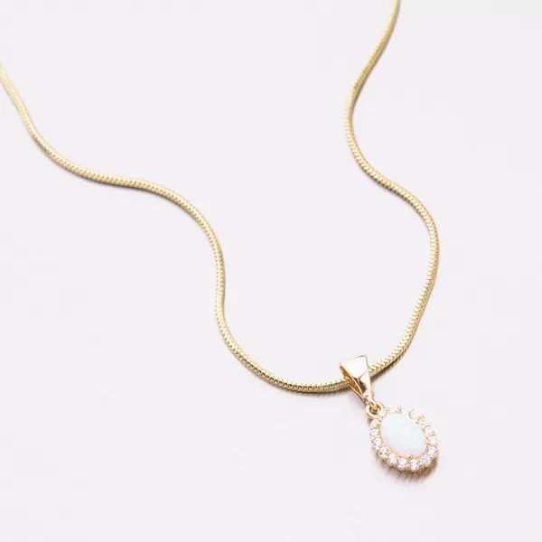 Zlatý prívesok s opálom 13-364