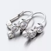 Dámske náušnice zirkón v briliantovom bruse 52GZ-8030B-KL