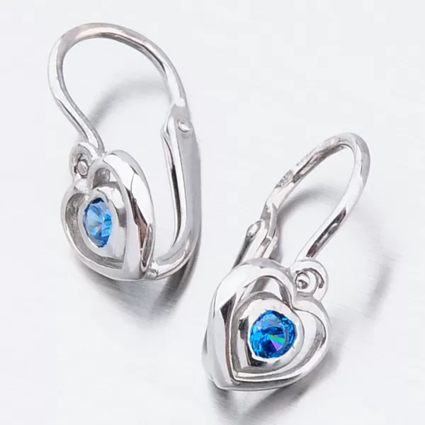 Detské náušnice biele zlato 585 zirkón 52DN-2752BM