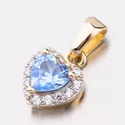 Zlaté srdce so zirkónmi 53GZ-8016ZMB