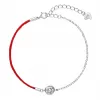 Kabbalah náramok proti uhranutiu strieborný okrúhly kryštály 13004.3 červený