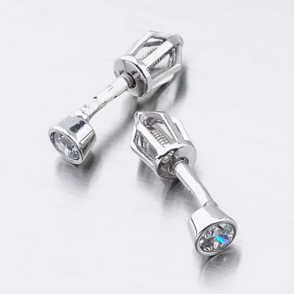 Dámske náušnice biele zlato 585 zirkón 52DZ-8017B-ZIR