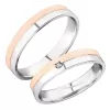 Snubné prstene z bieleho a ružového zlata SP-288-BR