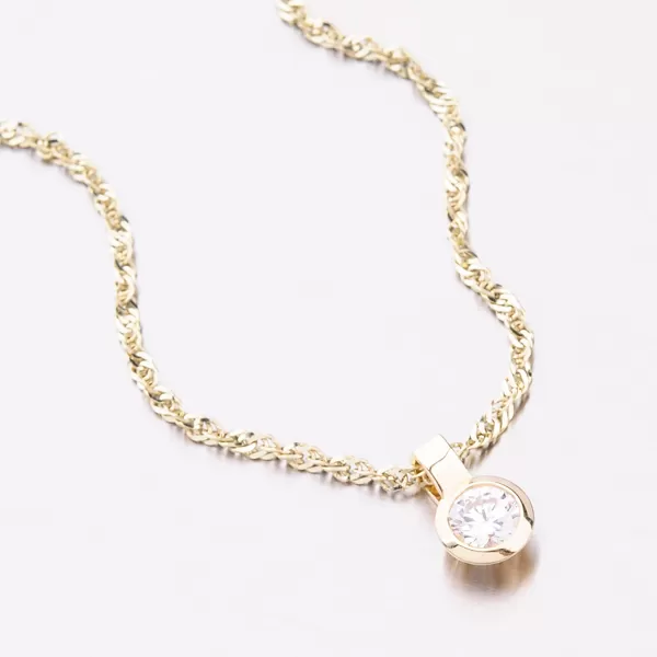 Zlatý prívesok so zirkónom 53DZ-8005Z-ZIR