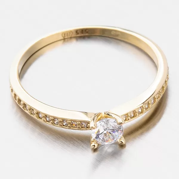 Zlatý prsteň so zirkónmi 51DZ-2523Z-ZIR