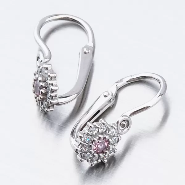 Detské náušnice biele zlato 585 zirkón 52DN-2749BRB