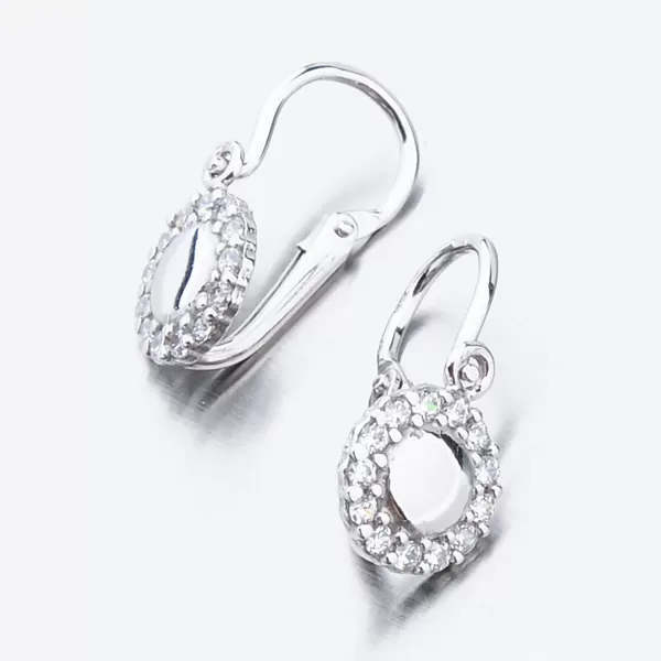 Detské náušnice biele zlato 585 zirkón 52DN-2750BB