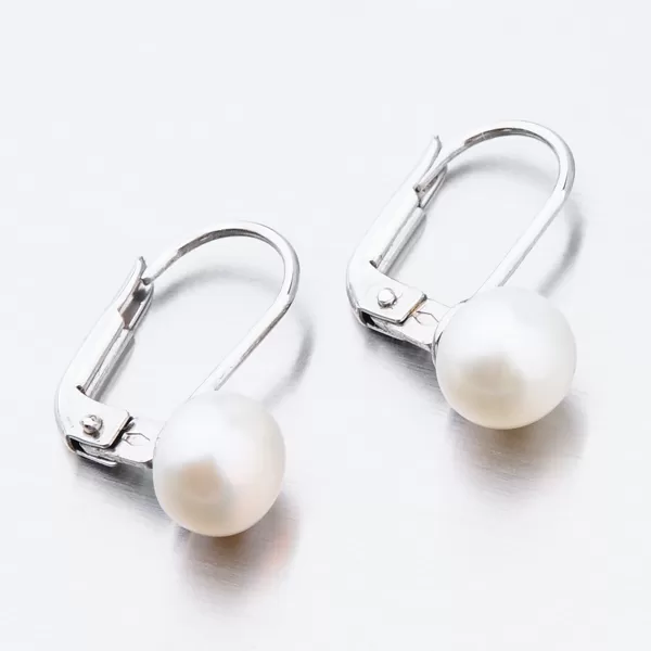 Dámske náušnice biele zlato 585 perál s bielou 52GZ-8002B-KL