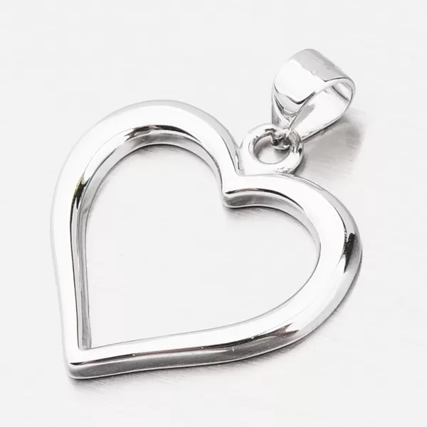 Strieborný prívesok srdca HST-13277