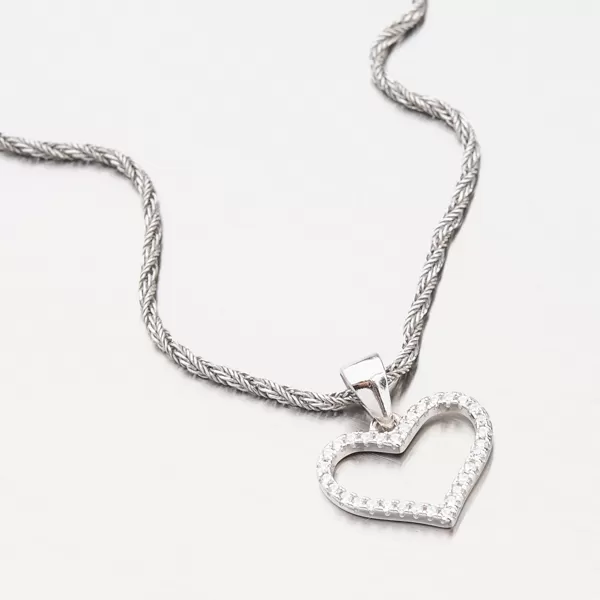 Strieborný prívesok srdca HST-13232