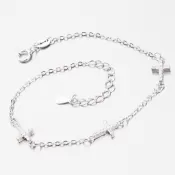 Strieborný náramok so zirkónmi BST-14352-02